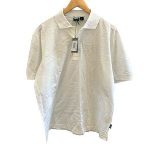 BOSS Hugo Boss Men’s White Polo Shirt Made in Italy Size Medium 100% Cotton